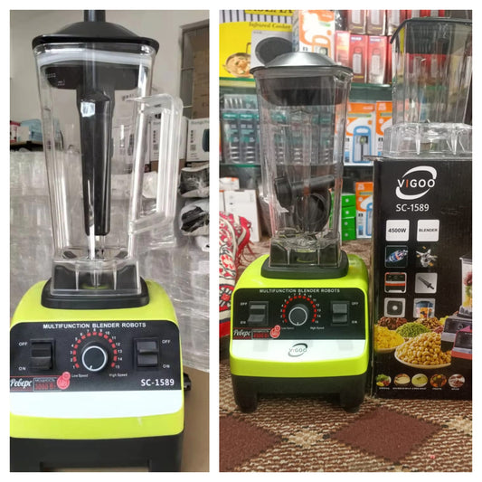 Vigo 2 In 1 4500w Strong Power Silver Crest Double Cup Blender [green Color] | Multifunction Heavy Duty Professional Juicers Food Blender