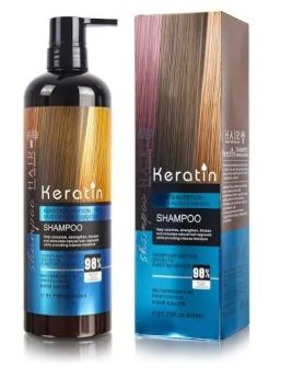 Blue Keratin Shampoo Nutrition Moisturizing And Smooth Shampoo 900ML (Recommended by professional hair Salon